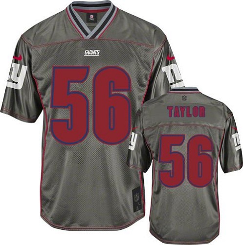 Youth Elite Lawrence Taylor Nike Jersey Grey - #56 Vapor NFL New York Giants